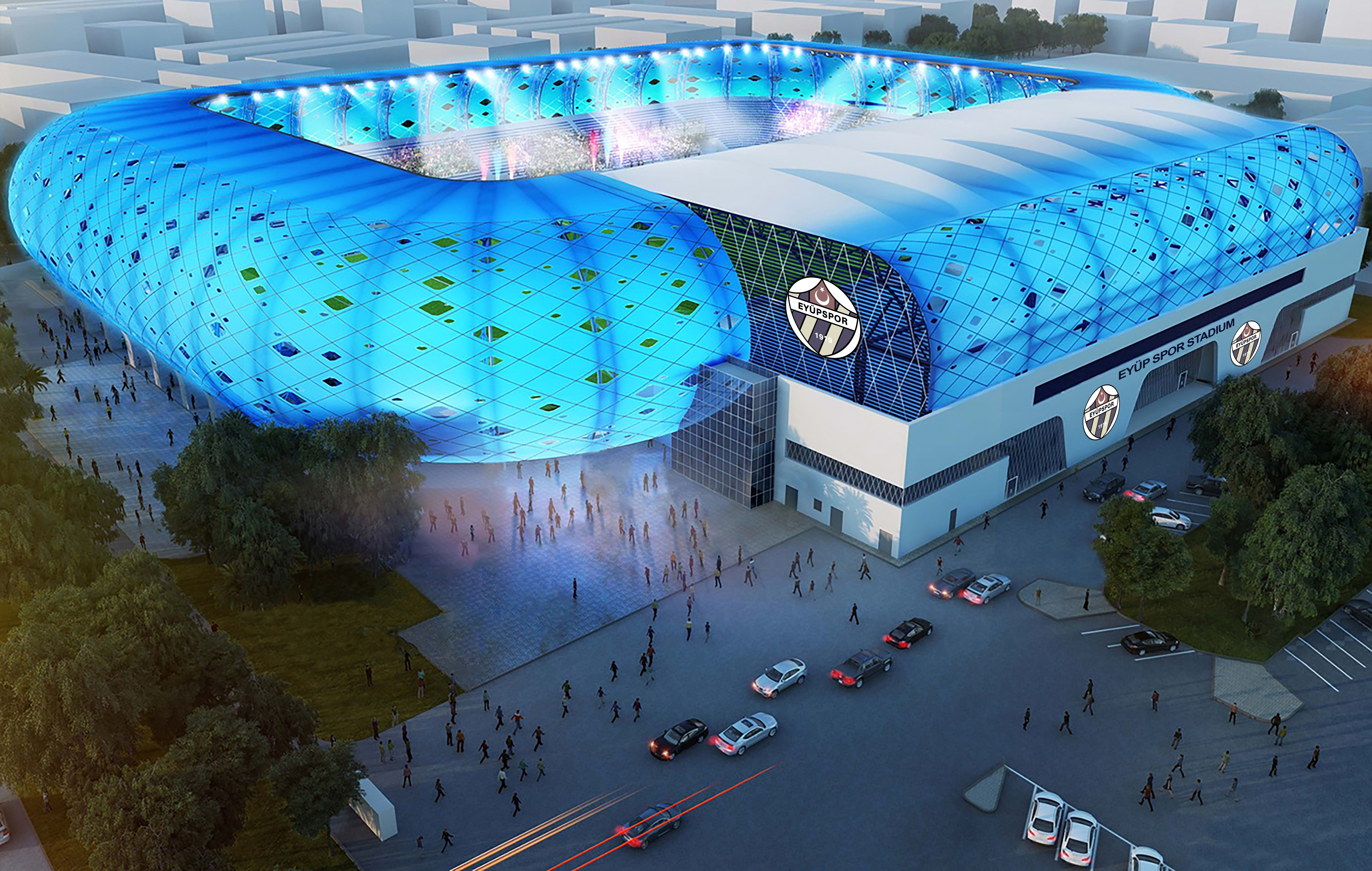 Modular Steel Stadiums for 1,000 to 50,000 People Requiring No Foundations