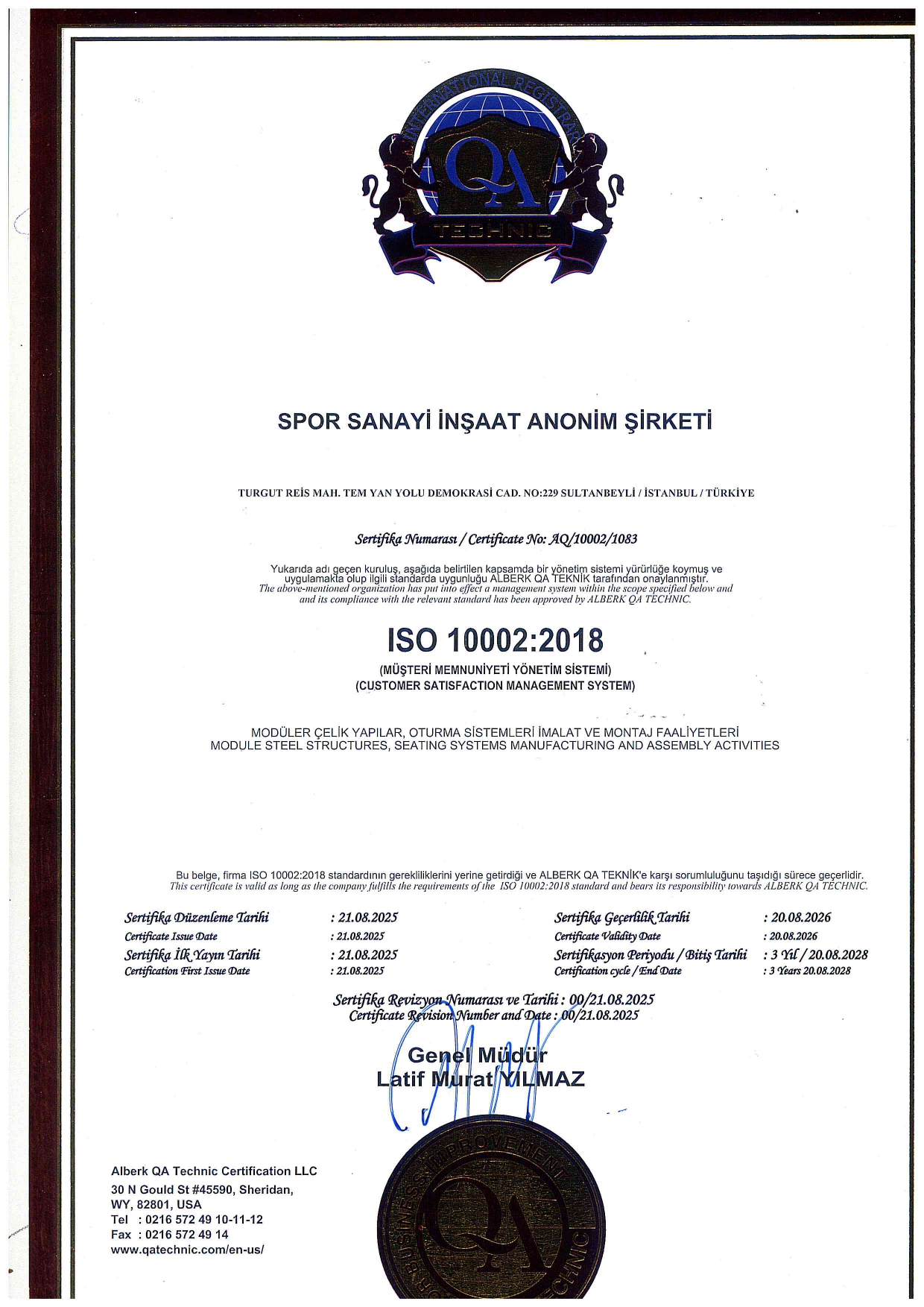 ISO & CE Belgeleri