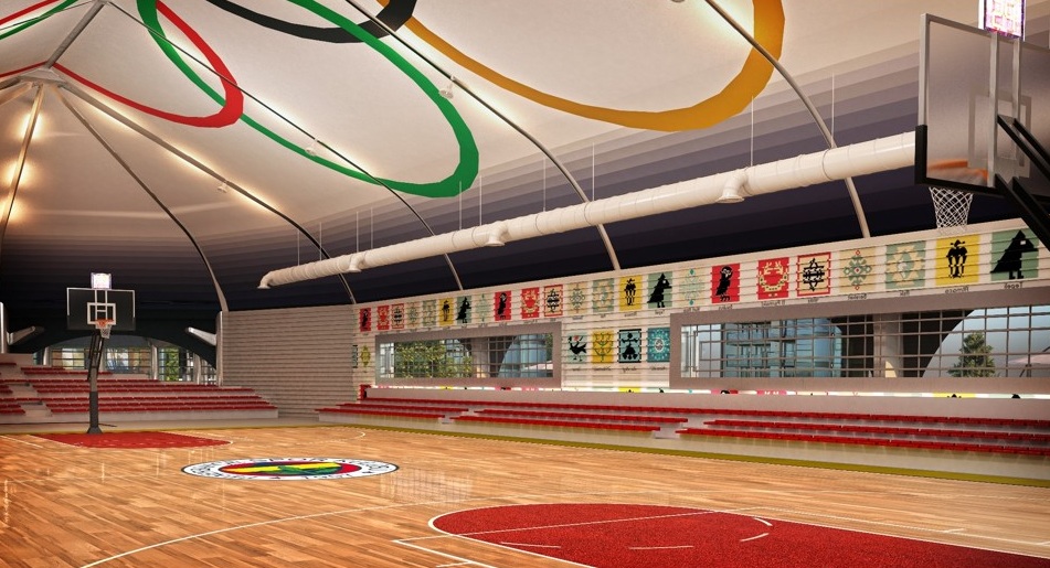 Aluminum-Framed Modular Sports Halls