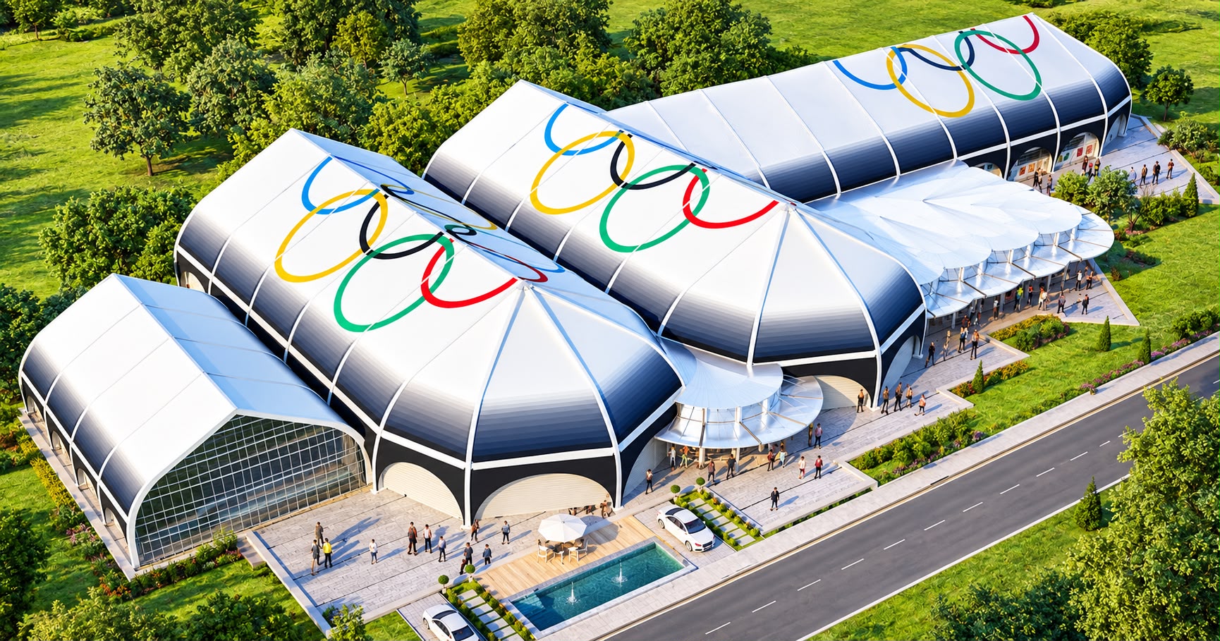 Aluminum-Framed Modular Sports Halls